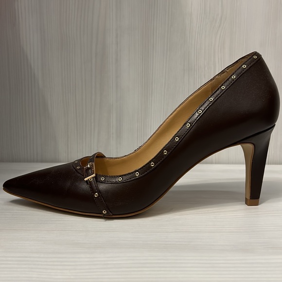 Talbots brand brown leather heels, size 8.5 M - Picture 2 of 7